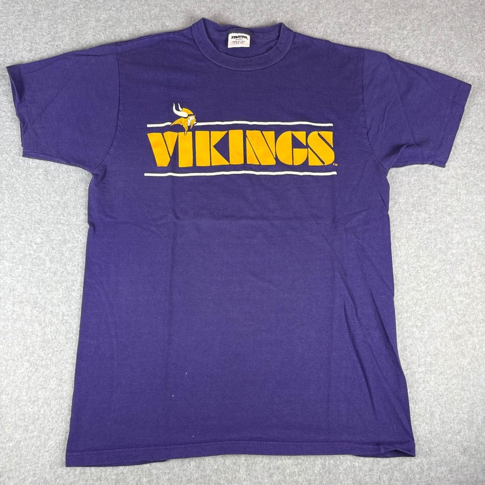 Vintage Starter Minnesota Vikings T-Shirt Adult Large Purple NFL Football Tee